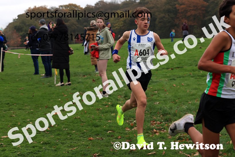 Boys Under-15s relay, 2025 Northern Cross Country Relays, Graves Park, Sheffield. Photo: David T. Hewitson/Sports for All Pics